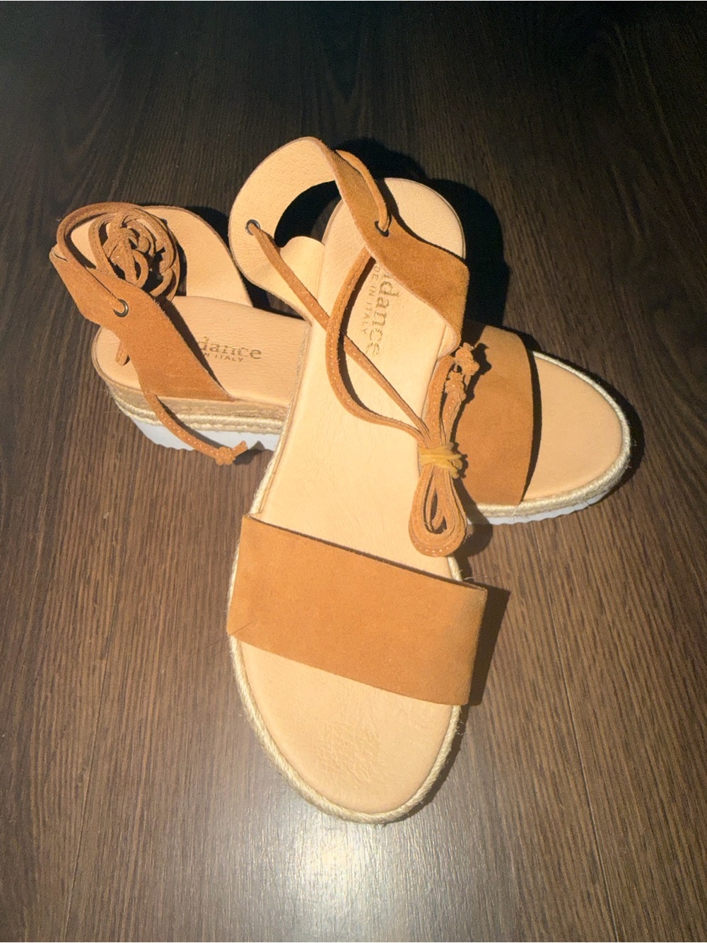 NWOT Sundance Suede Espadrille Wedge Sandals
